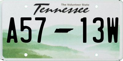 TN license plate A5713W