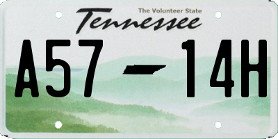 TN license plate A5714H