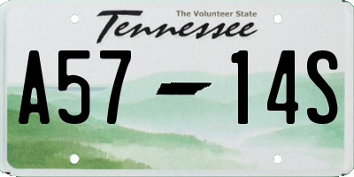 TN license plate A5714S