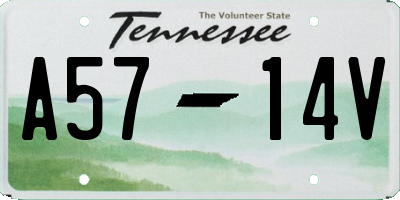 TN license plate A5714V