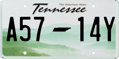 TN license plate A5714Y