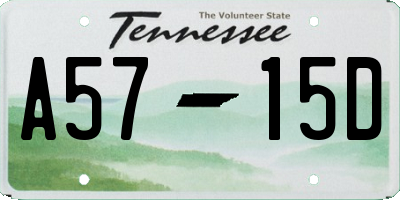 TN license plate A5715D