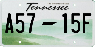 TN license plate A5715F