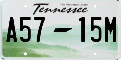 TN license plate A5715M