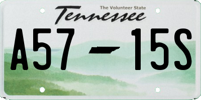 TN license plate A5715S