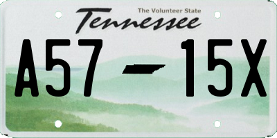 TN license plate A5715X