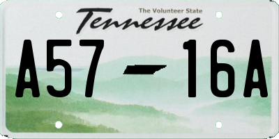 TN license plate A5716A