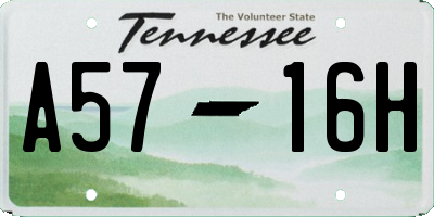 TN license plate A5716H