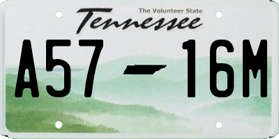 TN license plate A5716M