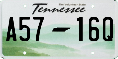 TN license plate A5716Q