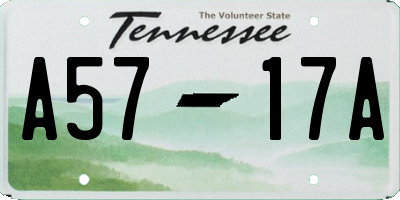 TN license plate A5717A