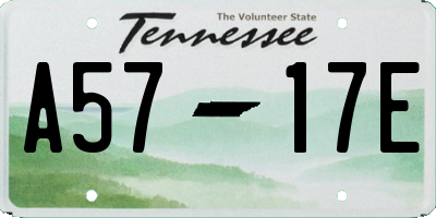 TN license plate A5717E