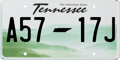 TN license plate A5717J