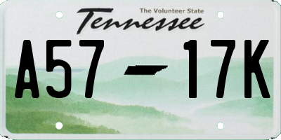 TN license plate A5717K