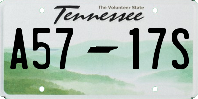 TN license plate A5717S