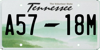 TN license plate A5718M