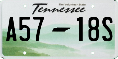 TN license plate A5718S