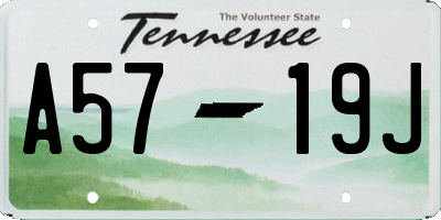 TN license plate A5719J