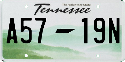 TN license plate A5719N