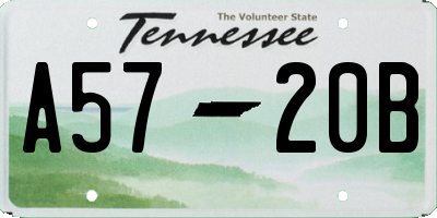 TN license plate A5720B