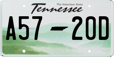 TN license plate A5720D