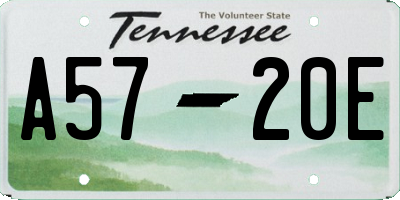 TN license plate A5720E