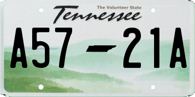 TN license plate A5721A