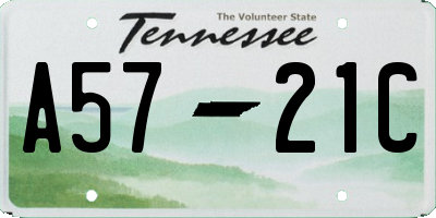 TN license plate A5721C