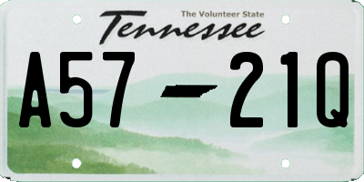 TN license plate A5721Q