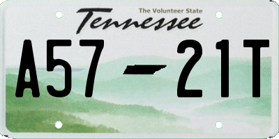 TN license plate A5721T