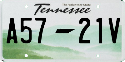 TN license plate A5721V