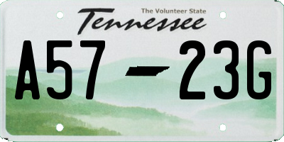 TN license plate A5723G