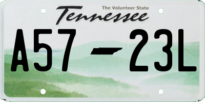 TN license plate A5723L