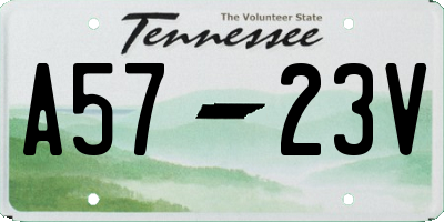 TN license plate A5723V