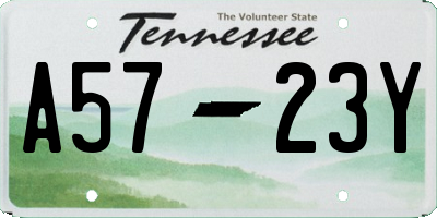 TN license plate A5723Y