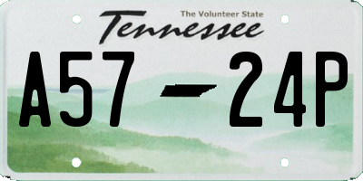 TN license plate A5724P