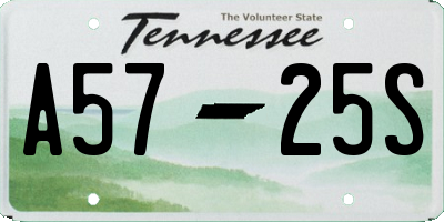 TN license plate A5725S