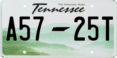 TN license plate A5725T
