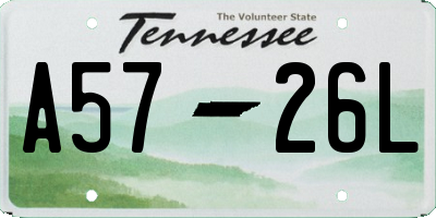 TN license plate A5726L