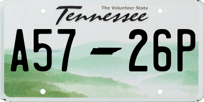 TN license plate A5726P