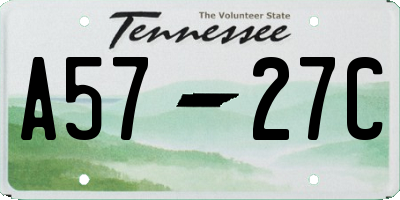 TN license plate A5727C