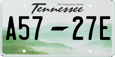 TN license plate A5727E