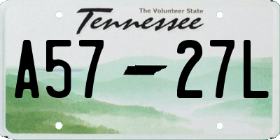 TN license plate A5727L