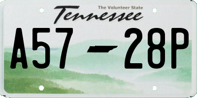 TN license plate A5728P
