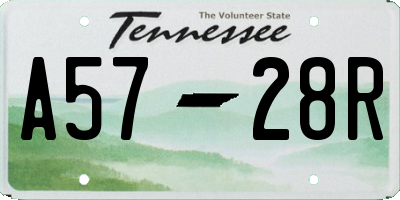TN license plate A5728R