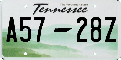 TN license plate A5728Z