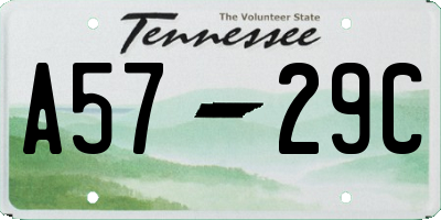 TN license plate A5729C