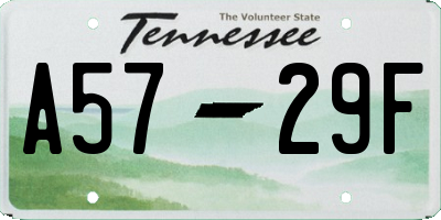 TN license plate A5729F