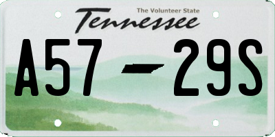 TN license plate A5729S