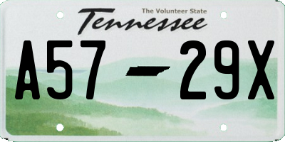 TN license plate A5729X